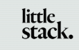 black logo for little stack with a period